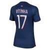 Maillot de Supporter Paris Saint-Germain 2023-24 Vitinha 17 Domicile Pour Femme